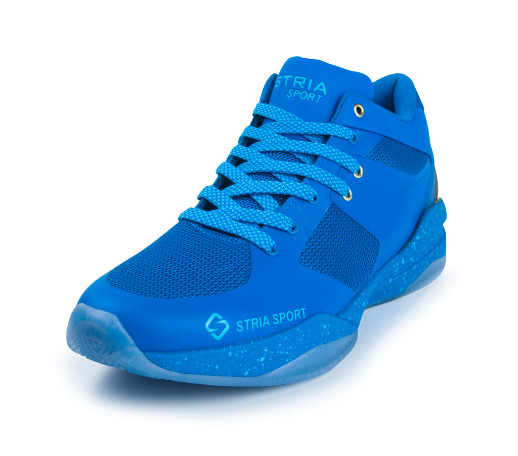 Stria Sport All Blue Basketball Shoe, front view